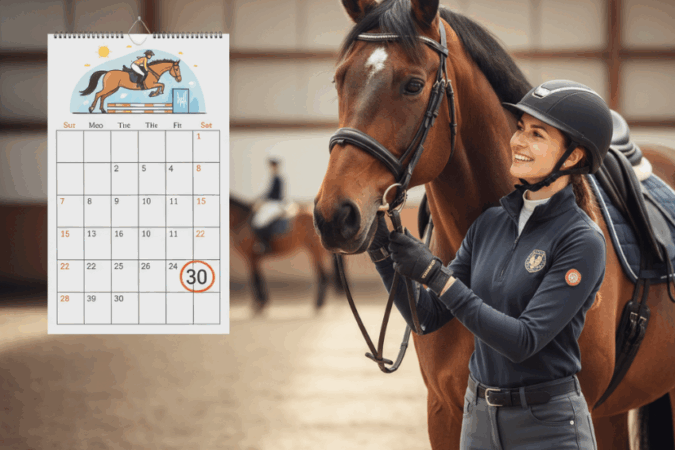 Frau mit 30 Tage Kalender
