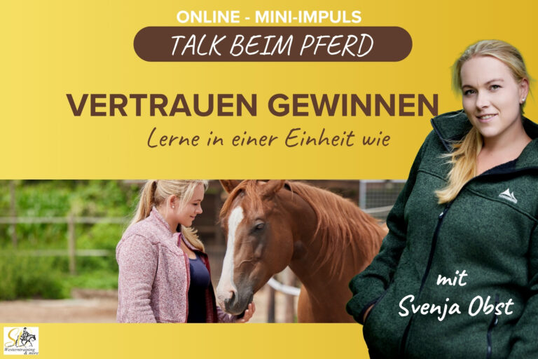 Pferdeausbildung: Vertrauen gewinnen mit Svenja Obst