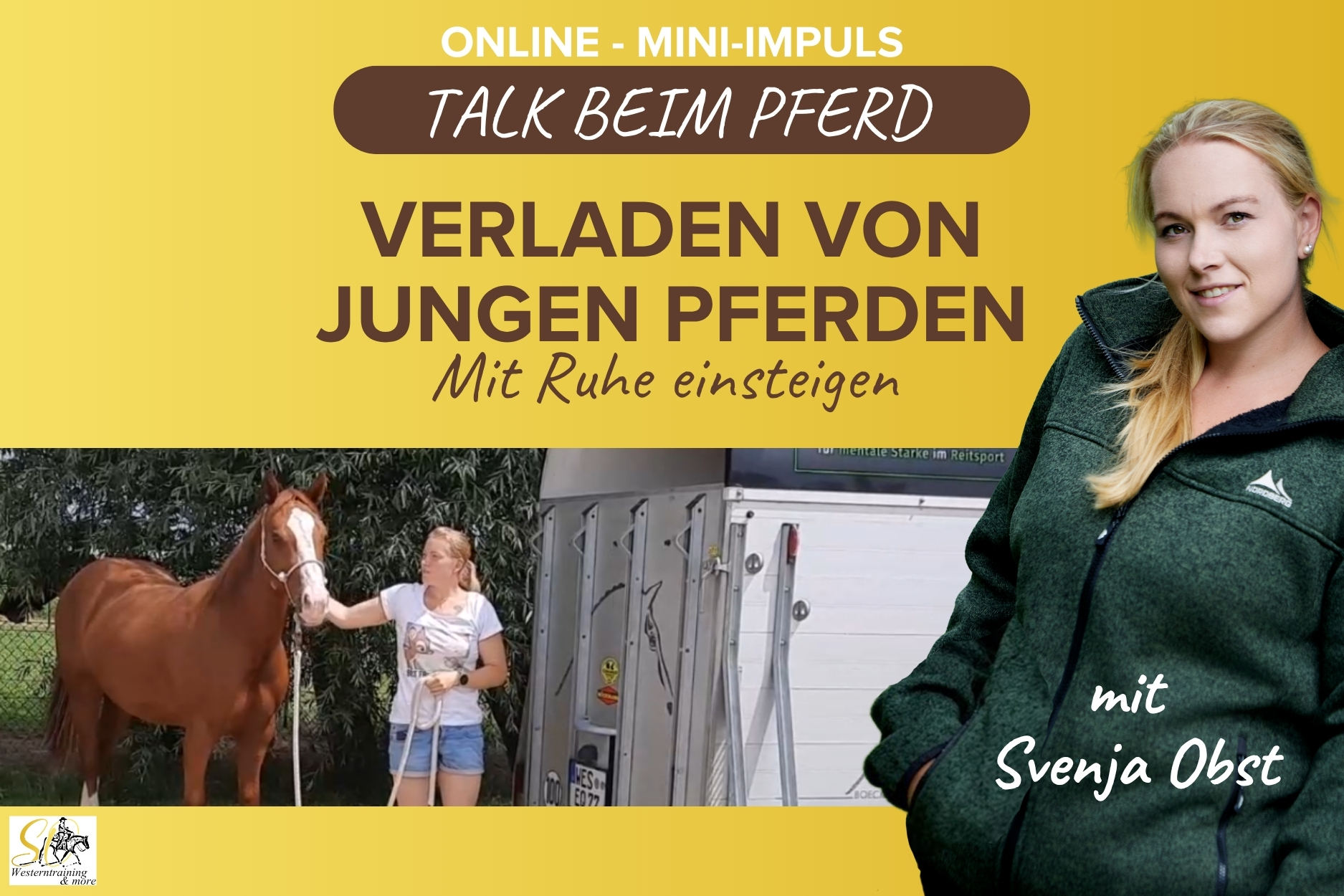 Pferdeausbildung: Verladen von jungen Pferden mit Svenja Obst